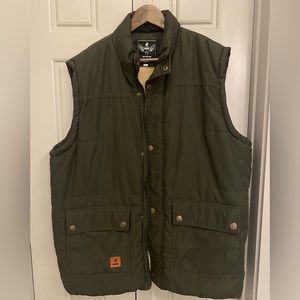 Sherpa-Lined Men’s Hunter Green Vest